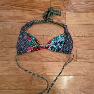 Trina Turk paisley print bikini top